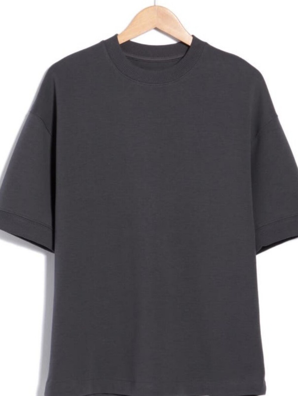 Denim & Flower Men's Heavyweight Crewneck T-Shirt - Charcoal Gray Size L